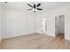 Neutral bedroom with wood floors, natural light, white trim and molding at 2428 Park St., North Myrtle Beach, SC 29582