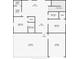 Detailed first-floor layout showcasing bedrooms, bathrooms, laundry room, and den spaces at 2428 Park St., North Myrtle Beach, SC 29582