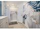Accessible bathroom showcasing a roll-in shower with modern fixtures at 280 Macarthur Dr., Conway, SC 29527