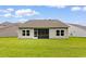 Well-maintained backyard with a screen porch, lawn, and neutral vinyl siding at 3217 Shadow Pine Ct., Myrtle Beach, SC 29579
