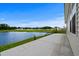 View of pond from backyard patio at 326 Picnic Basket Pl., Longs, SC 29568