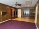 Spacious living room with custom built-ins offering ample storage and display options at 4041 Long Line Ln., Myrtle Beach, SC 29579