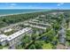 Scenic aerial view of a beachfront community featuring nearby condos, beach and a water feature at 4701 N Kings Hwy. # 8, Myrtle Beach, SC 29577