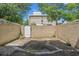 Private backyard surrounded by a brick wall for added privacy at 4701 N Kings Hwy. # 8, Myrtle Beach, SC 29577