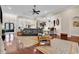Expansive living room featuring hardwood floors, neutral walls, and easy access to other rooms at 487 Trestle Way, Conway, SC 29526