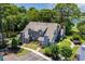 Aerial view of townhomes showcasing landscaping, parking, and proximity to a golf course and pond at 503 20Th Ave. N # 9D, North Myrtle Beach, SC 29582