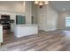 Bright kitchen with white cabinets, stainless steel appliances, and a center island at 5310 Pauley Swamp Rd., Conway, SC 29527