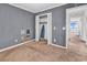 Cozy bedroom featuring neutral walls and plush carpeting, with an open closet at 5601 N Ocean Blvd. # A309, Myrtle Beach, SC 29577