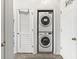 Laundry closet with stacked washer and dryer at 5801 Oyster Catcher Dr. # 431, North Myrtle Beach, SC 29582