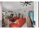 Open-concept living area with modern fixtures, featuring comfortable seating, adjacent to updated kitchen at 709 Highway 90, Conway, SC 29526