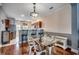Cozy dining area with modern lighting and an open view to the kitchen at 100 Culpepper Way # 1002, Myrtle Beach, SC 29579