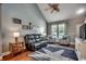 Bright living room with tall ceilings, decor, and comfortable furniture at 100 Culpepper Way # 1002, Myrtle Beach, SC 29579