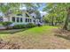 Spacious backyard with white picket fence and large windows, perfect for entertaining at 1064 Links Rd., Surfside Beach, SC 29575