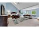 Bright main bedroom with vaulted ceilings, sitting area, and plenty of natural light at 1064 Links Rd., Surfside Beach, SC 29575