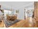 Bright dining area with hardwood floors, a round table, and elegant decor at 138 Copper Leaf Dr., Myrtle Beach, SC 29588