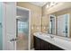 Bathroom featuring a single sink vanity with dark cabinets at 156 Parmelee Dr. # D, Murrells Inlet, SC 29576