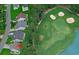Aerial view of house near golf course and pond with beautiful green landscape at 161 Barclay Dr., Myrtle Beach, SC 29579