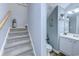Hallway with a view of the stairs and half-bathroom at 161 Barclay Dr., Myrtle Beach, SC 29579