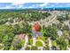 Aerial view of home with a large yard in a neighborhood close to the beach and area attractions at 1619 Deer Park Ln., Surfside Beach, SC 29575