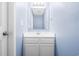 Bathroom with vanity and updated mirror and light fixture at 178 Beaver Pond Loop # 60, Pawleys Island, SC 29585