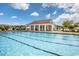 Community pool with multiple swimming lanes and a covered seating area at 219 Blackpepper Loop, Little River, SC 29566