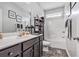 Bathroom with granite countertops, new fixtures, and a shower-tub combination at 227 Palm Terrace Loop, Conway, SC 29526