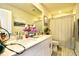Modern bathroom with a double vanity, granite countertops, and stylish shower at 2325 Copper Creek Loop, Longs, SC 29568