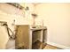 Laundry room featuring modern washer and dryer, shelving, and durable flooring at 2325 Copper Creek Loop, Longs, SC 29568
