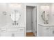 Bathroom featuring double sinks, granite countertops, and framed mirrors at 2599 Woodcreek Ln., Conway, SC 29527