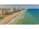 Breathtaking aerial view of the beachfront with beautiful hotels and a stunning coastline at 2701 Kashton Dr., Myrtle Beach, SC 29577