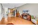 Open-concept living area showcasing hardwood floors and natural light at 2876 Howard Ave. # C, Myrtle Beach, SC 29577