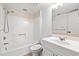Bathroom featuring a shower-tub combination, white vanity, and a white toilet at 310 74Th Ave. N # 7, Myrtle Beach, SC 29572