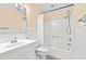 Bathroom featuring a shower-tub combination, white vanity, and a white toilet at 310 74Th Ave. N # 7, Myrtle Beach, SC 29572