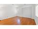 Bright bedroom features hardwood floors, a large closet and a window allowing natural light at 310 74Th Ave. N # 7, Myrtle Beach, SC 29572