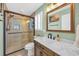 Bathroom with glass shower and marble vanity at 3154 Shorecrest Bay Dr., Murrells Inlet, SC 29576