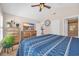 Vaulted ceiling bedroom featuring a ceiling fan and wooden dresser at 3154 Shorecrest Bay Dr., Murrells Inlet, SC 29576