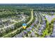 Aerial shot of the community featuring lovely homes and natural landscaping near a pond at 3154 Shorecrest Bay Dr., Murrells Inlet, SC 29576