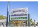 Murrells Inlet Marsh Walk sign welcomes visitors to the waterfront dining and entertainment district at 3154 Shorecrest Bay Dr., Murrells Inlet, SC 29576