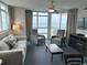 Inviting living room with ocean views, comfortable seating at 3601 N Ocean Blvd. # 1139, North Myrtle Beach, SC 29582