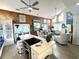 Inviting living area featuring an open-concept layout, a modern kitchen island, and comfortable seating at 404 29Th Ave. N, North Myrtle Beach, SC 29582