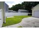 Fenced backyard features a detached garage and private green space at 433 Emerson Dr., Myrtle Beach, SC 29579