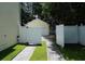 A detached one car garage sits at the end of the home's driveway at 433 Emerson Dr., Myrtle Beach, SC 29579