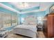 Cozy main bedroom with tray ceilings, natural light, and serene decor at 4610 Fringetree Dr., Murrells Inlet, SC 29576