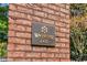 Elegant brick sign reading 