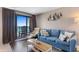 Cozy living room with ocean view and coastal decor with nautical theme at 4800 Ocean Blvd. S # 1119, North Myrtle Beach, SC 29582