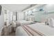 Comfortable bedroom featuring two beds, coastal themed decor, and a closet at 4800 S Ocean Blvd. # 520, North Myrtle Beach, SC 29582
