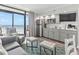 Modern kitchenette and ocean view at 4800 S Ocean Blvd. # 520, North Myrtle Beach, SC 29582