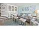 Open living area with dining space and comfortable seating and beach themed decor at 4800 S Ocean Blvd. # 520, North Myrtle Beach, SC 29582
