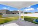 Screened porch overlooking a large backyard with white fencing at 490 Calhoun Falls Dr., Myrtle Beach, SC 29579