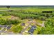 A scenic aerial shot captures a neighborhood near a waterway, framed by lush greenery at 5004 Shore Breeze Dr., Myrtle Beach, SC 29588